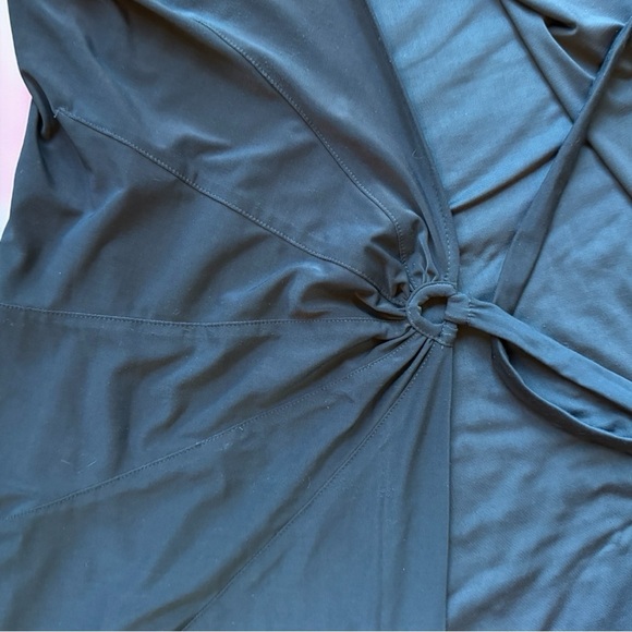 Express Dark Blue Wrap Dress - XS | Classic Style | Midi | Staple | Timeless - Picture 6 of 11